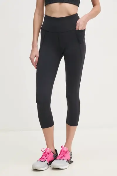 Tréninkové legíny Reebok LUX Collection černá barva, hladké, 100221287