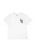 Dětské bavlněné tričko Levi's "LS" MONOGRAM TEE bílá barva, 9EL402