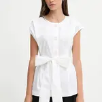 Bavlněná košile Pedro del Hierro dámská, béžová barva, regular, 7659077