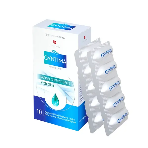 Gyntima Probiotica vaginální čípky 10 ks