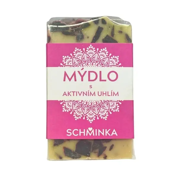 Schminka Olivové mýdlo s aktivním uhlím a vůní orientální růže 80 g