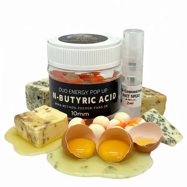 Method feeder fans pop up duo energy 10 mm 50 ml + sprej esence 2 ml - n-butyric acid