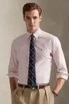 Bavlněná košile Polo Ralph Lauren pánská, růžová barva, regular, s límečkem button-down, 710953704