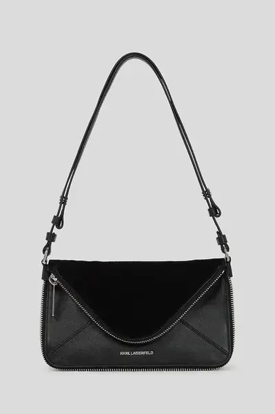 Kožená kabelka Karl Lagerfeld K/HARDWARE černá barva, A3W30083