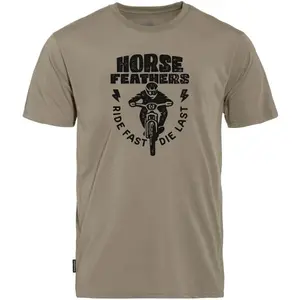 Horsefeathers FULL SEND Pánske cyklistické tričko, béžová, veľkosť