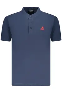 Pánske modré polo tričko s krátkym rukávom