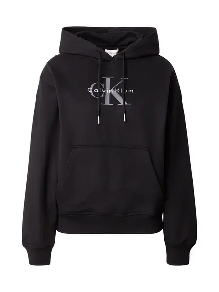 Calvin Klein Jeans Mikina  sivá / čierna / biela