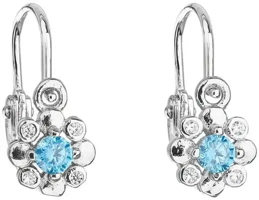 Evolution Group - Pavona Stříbrné dětské náušnice s modrými zirkony 11174.3