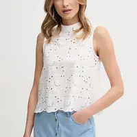 Bavlněný top Gaudi bílá barva, 511BD45021