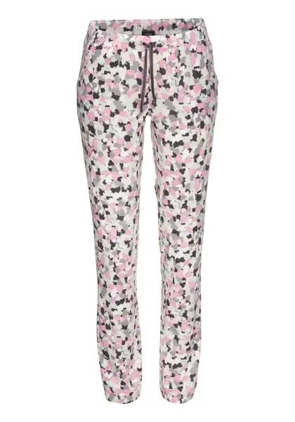 VIVANCE Pyžamové nohavice 'Dreams'  sivá / ružová / čierna / biela