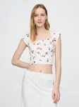 GAP Lněný crop top - Dámské