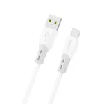 Dudao L25ST kabel USB-A - USB-C, 5A, 1 m, bílý
