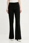 Kalhoty HUGO dámské, černá barva, zvony, high waist, 50544753