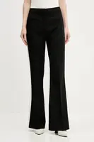 Kalhoty HUGO Hizana dámské, černá barva, zvony, high waist, 50544753