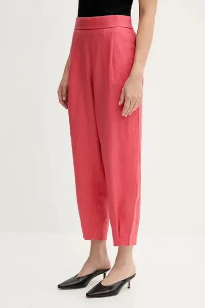 Lněné kalhoty United Colors of Benetton