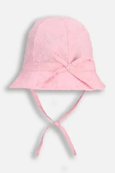 Dětský bavlněný klobouk Coccodrillo růžová barva, ACCESSORIES SUMMER GIRL