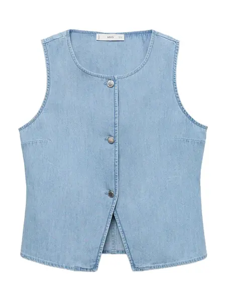 MANGO Blúzka 'VIONET'  modrá denim
