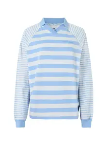 Samsøe Samsøe Tričko 'Ella'  nebesky modrá / biela