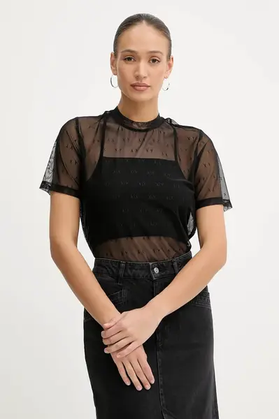 Halenka Armani Exchange dámská, černá barva, vzorovaná, XW000533 AF13192