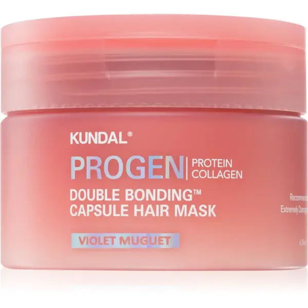 KUNDAL Progen Double Bonding Capsule Hair Mask obnovující maska pro poškozené vlasy s vůní Violet Muguet 180 g