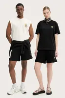 Bavlněné šortky Barrow černá barva, s potiskem, S5BWUABE089