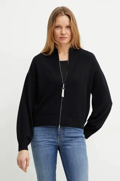 Kardigan MM dámský, tmavomodrá barva, lehký, 2516311017600