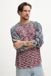 Tričko s dlouhým rukávem Desigual BRUNSWICK tmavomodrá barva, 25SMTF03