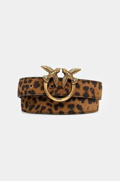 Pinko  Semišový pásek  Leopard print