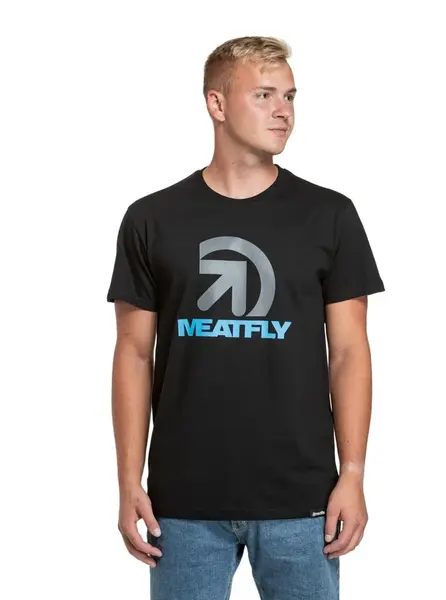 Meatfly pánské tričko Dais Black | Černá | Velikost S | 100% bavlna