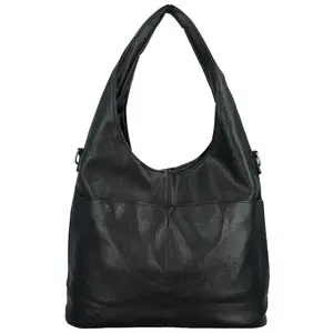 Módní dámská koženková kabelka na rameno Lucyna, černá