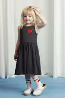 Dětské bavlněné šaty Mini Rodini Arrowed heart černá barva, mini, 2525010799