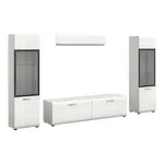 Livetastic OBÝVACÍ STĚNA bílá, vysoce lesklá bílá