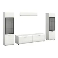 Livetastic OBÝVACÍ STĚNA bílá, vysoce lesklá bílá