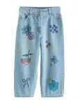 Next Džínsy  tyrkysová / modrá denim / svetlomodrá / červená