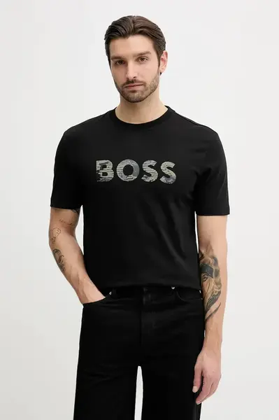 BOSS Orange Bavlněné tričko BOSS Orange Te_Insignia