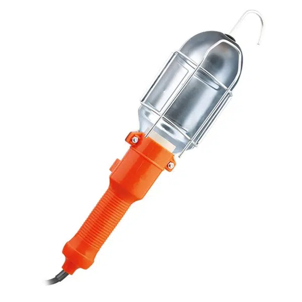 SOLIGHT Montážní lampa elektrická 230V, s kovovou mřížkou