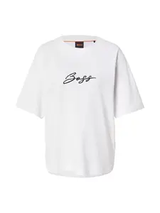 BOSS Tričko 'C_Eregular_2'  čierna / biela