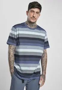 Yarn Dyed Sunrise Stripe Vintageblue T-Shirt