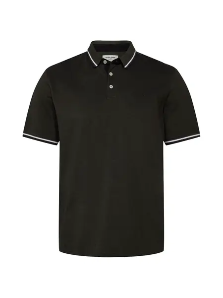 Jack & Jones Plus Tričko 'JJEPaulos'  jedľová / biela