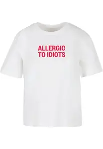 Women's T-shirt Allergic To Idiots white