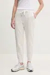 Tepláky Dkny dámské, béžová barva, hladké, DP5P3496