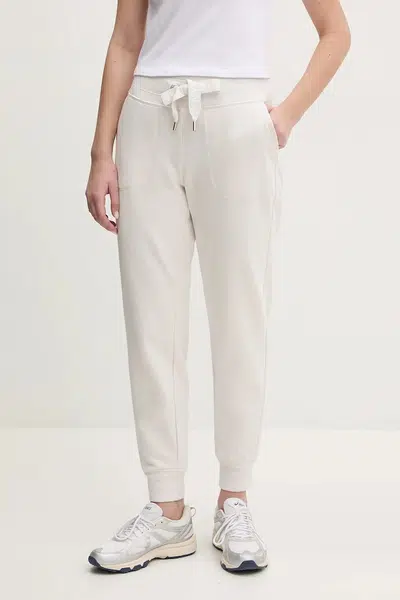 Tepláky Dkny dámské, béžová barva, hladké, DP5P3496