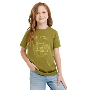 Bushman Dětské bavlněné tričko Laba, khaki 128