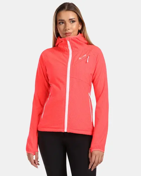 Dámská fleecová mikina s kapucí kilpi frensis-w růžová 38