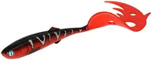 Mikado gumová nástraha sicario pike tail red tiger balení - 10,5 cm 6 g 4 ks