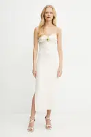 Šaty Elisabetta Franchi béžová barva, mini, AB76951E2