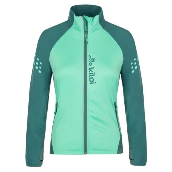 KILPI NORDIM Dámska bežecká bunda, tmavo zelená, veľkosť