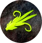 Redbass gumová nástraha nymfa signal yellow uv - s 53 mm