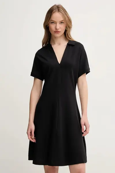 Šaty Tommy Hilfiger černá barva, mini, WW0WW44513