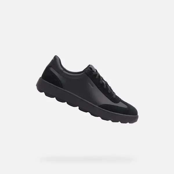 Men's Black Geox Spherica Ecub-1 Sneakers - Mens